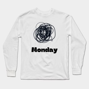 Moody Monday Black Long Sleeve T-Shirt